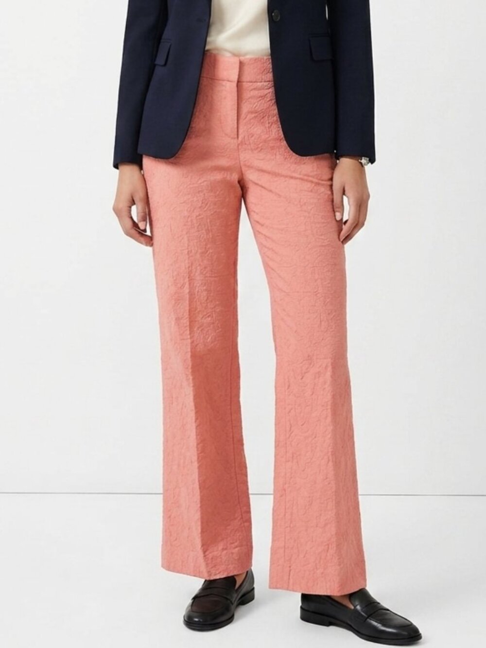 Vintage Express Editor Trousers Pink Y2K Casual Business Textured 4